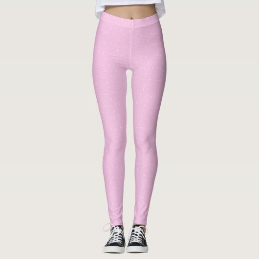 Leggings Points suisses en rose (Devant)