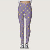 Leggings Points violets et jaunes (Devant)