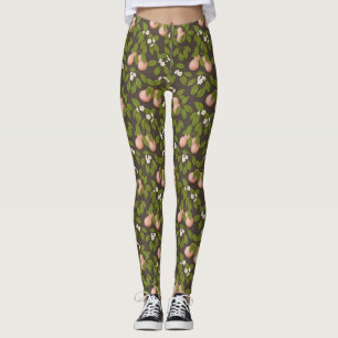 Leggings Poires roses (marron foncé)