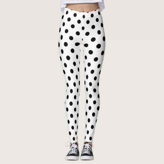 Leggings Pois Arrière - plans blancs (Devant)