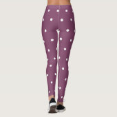 Leggings Pois blancs Automne violet Motif (Dos)