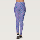 Leggings Pois Bleu & Argent sur Lavender CUTE ! (Dos)
