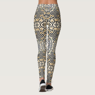 Leggings Pois bleus de la Marine : or et émeraude
