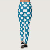 Leggings Pois bleus et blancs (Dos)