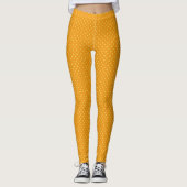 Leggings Pois chic orange et jaune à Customiser (Devant)