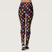 Leggings Pois citrouille, violet, vert et noir (Dos)
