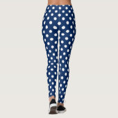 Leggings Pois de bleu marine et de blanc (Dos)