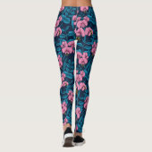 Leggings Pois doux et bourdons, rose et bleu (Dos)