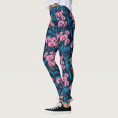 Leggings Pois doux et bourdons, rose et bleu (Gauche)