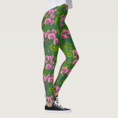 Leggings Pois doux et bourdons, vert et rose (Droite)