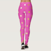 Leggings pois élégants faux or rose (Dos)
