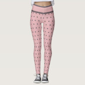 Leggings Pois minuscule gris rose (Devant)
