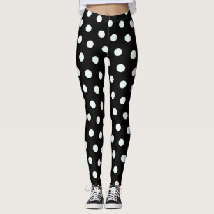 Leggings Pois noir