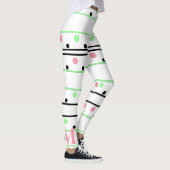 Leggings Pois noir rose monogramme (Droite)