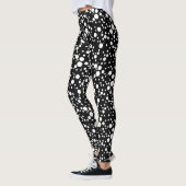 leggings pois noirs et blancs pour elle (Gauche)