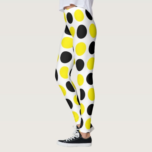 Leggings Pois noirs et jaunes (Gauche)