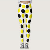 Leggings Pois noirs et jaunes (Devant)