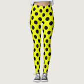 Leggings Pois noirs jaunes (Devant)