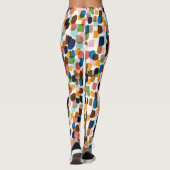 Leggings Pois : Peinture à main multicolore. (Dos)