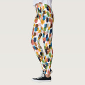 Leggings Pois : Peinture à main multicolore. (Gauche)