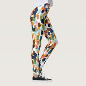 Leggings Pois : Peinture à main multicolore. (Droite)