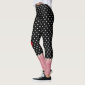 Leggings Pois, rayures et coeurs de poupée de chiffon (Gauche)