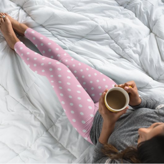 Leggings Pois rose