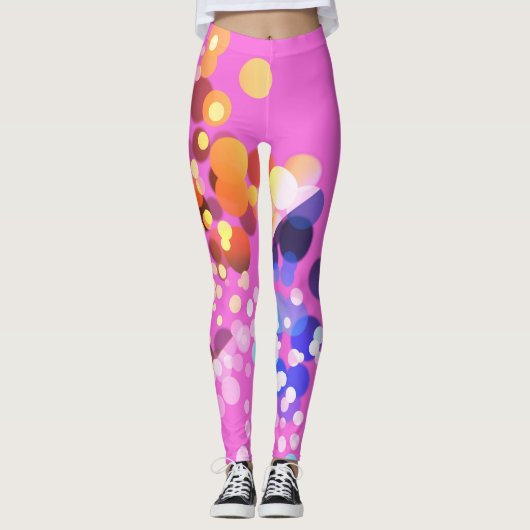 Leggings Pois rose (Devant)
