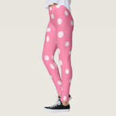 Leggings Pois rose pâle sur rose (Gauche)