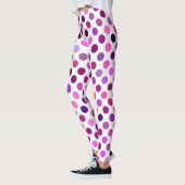 Leggings Pois roses et violets (Gauche)