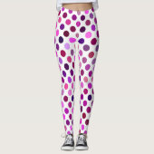 Leggings Pois roses et violets (Devant)