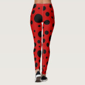 Leggings Pois rouge et noir (Dos)