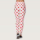 Leggings Pois rouges Arrière - plans blancs (Dos)
