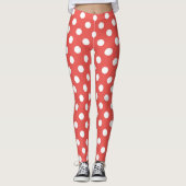 Leggings Pois rouges et blancs (Devant)