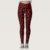 Leggings Pois rouges que vous choisissez Couleur Arrière -  (Devant)