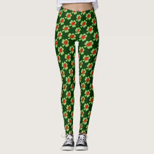 Leggings Pois Shamrocks verts Ladybug Ladybird motif