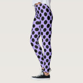 Leggings Pois transparent motif noir / blanc contour (Gauche)
