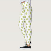 Leggings Pois vert d'olive (Gauche)