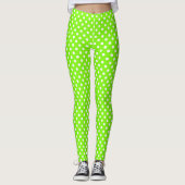 Leggings pois verts, blancs et verts (Devant)