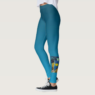Leggings Poisson-ange sur récif corallien - Conception phot