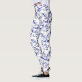 Leggings Poisson bleu et blanc Koi (Gauche)