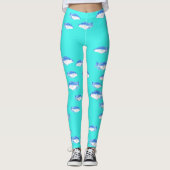 Leggings Poisson bleu turquoise (Devant)