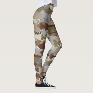 Leggings Poisson Camouflage Brown
