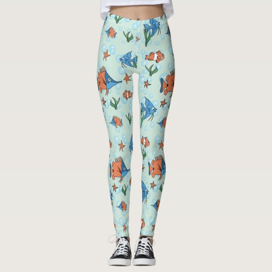 Leggings Poisson Carton mignon (Devant)