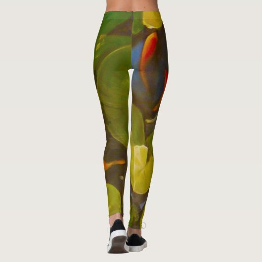 Leggings Poisson D'Or Koi Pond Water Lys (Dos)