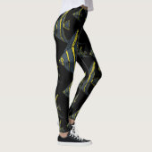 Leggings Poisson gris et jaune (Droite)