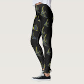 Leggings Poisson gris et jaune (Gauche)