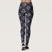 Leggings POISSON NAUTIQUE bleu et blanc | (Dos)
