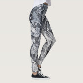 Leggings Poisson noir et blanc Koi (Droite)
