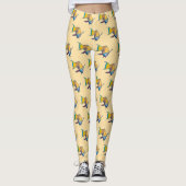 Leggings Poisson perroquet - Conception abstraite - Découpé (Devant)